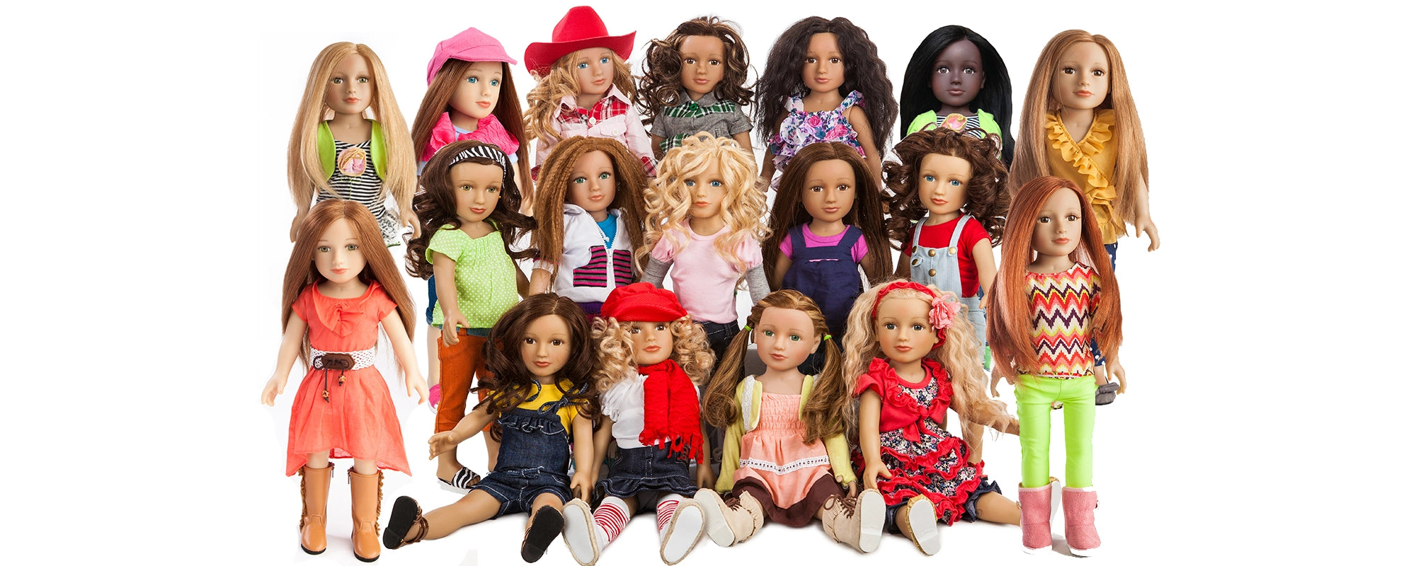 Dolls with top real hair